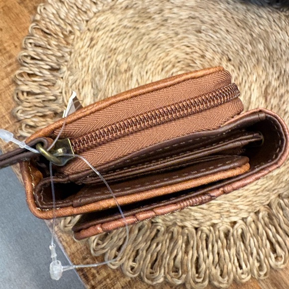 New Born Tooled Floral Leather Wallet - Brown - Picture 8 of 8